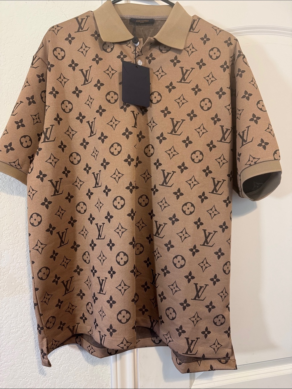 Louis Vuitton Tan and Dark Brown Monogram Polo